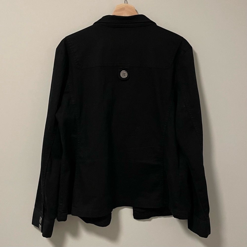 Black Lightweight Denim Jacket - Picture 2 of 2
